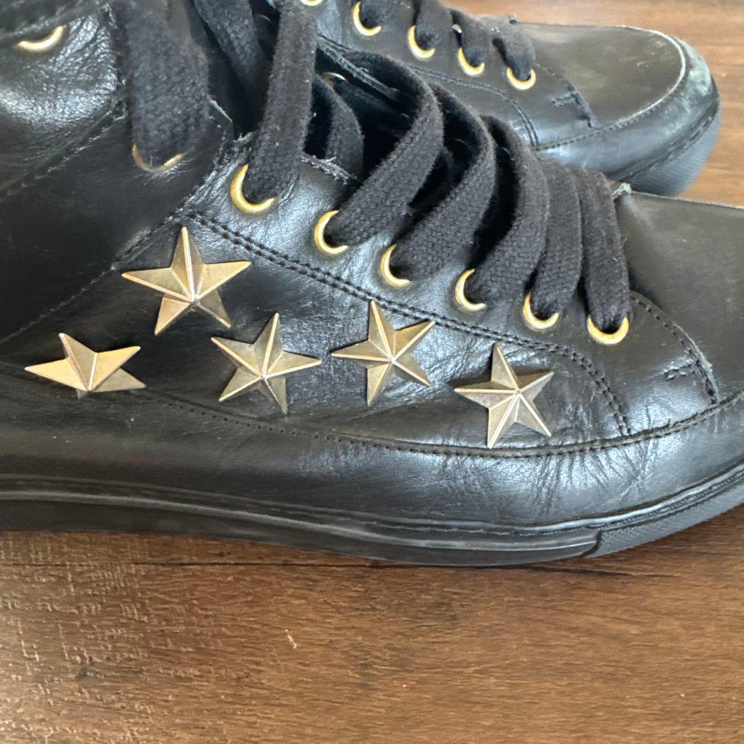 ジバンシー　スタースタッズ付きブラックハイカットスニーカー