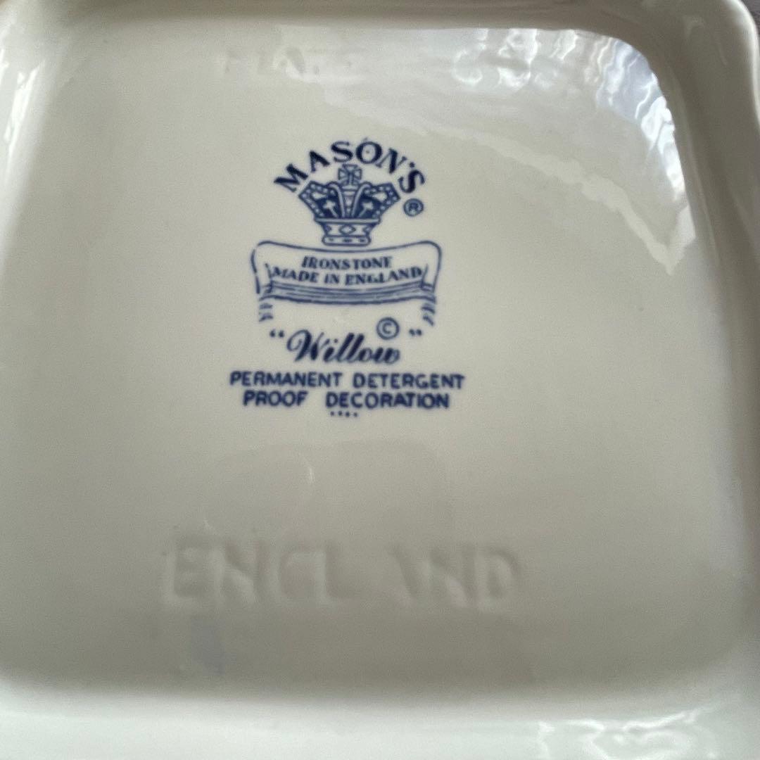 希少！大きめアンティーク MASON'S Willow メイソンズ 蓋付きボウル