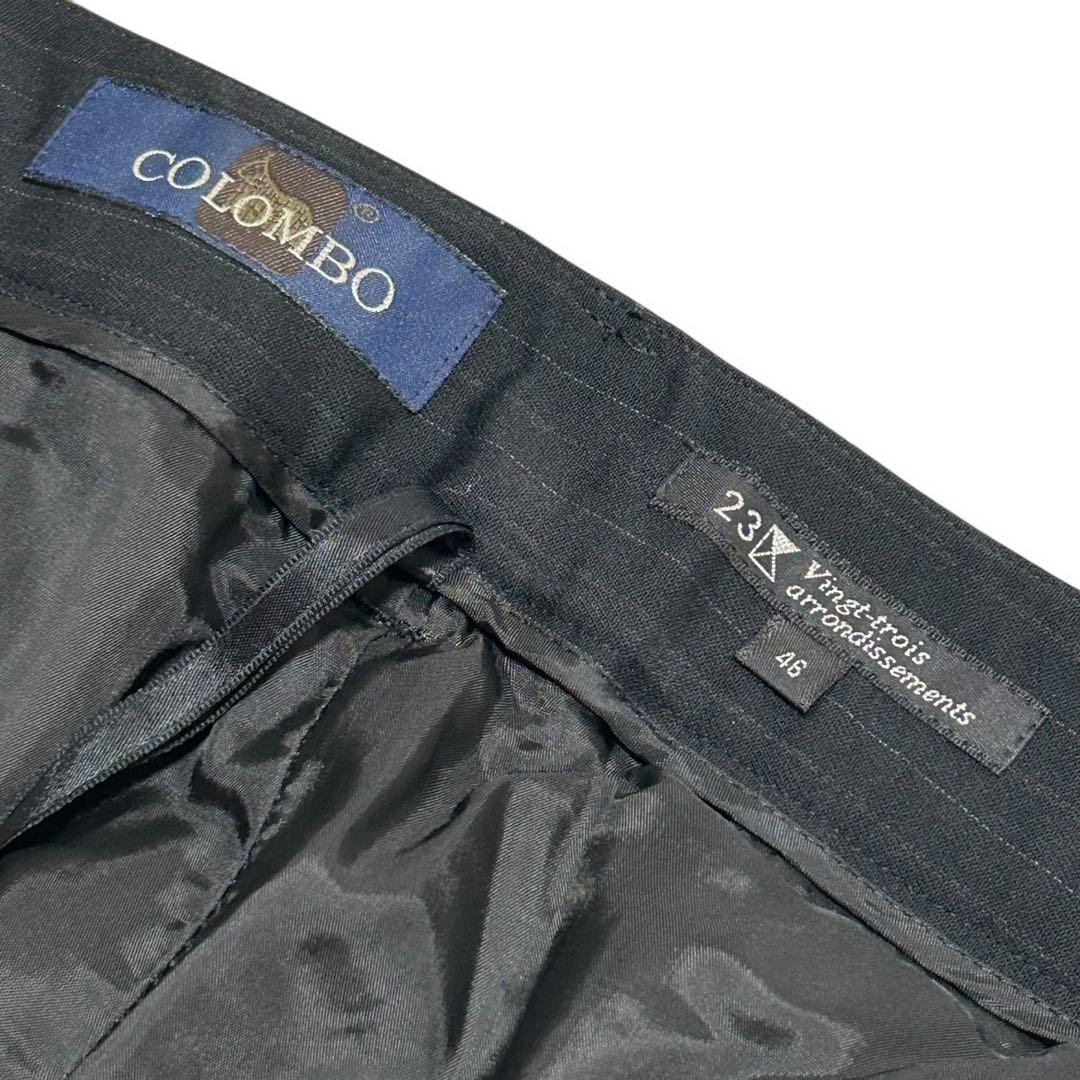 23区 46 大きいサイズ パンツスーツ ダークネイビー ストライプ 3XL