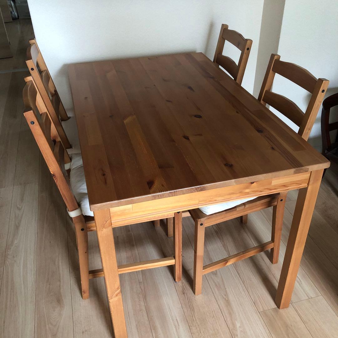 引き取り⭐︎IKEA ヨックモック JOKKMOKダイニングテーブル、チェアセット