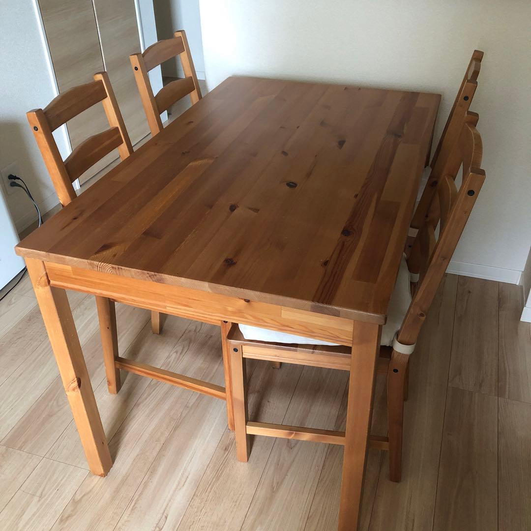 引き取り⭐︎IKEA ヨックモック JOKKMOKダイニングテーブル、チェアセット