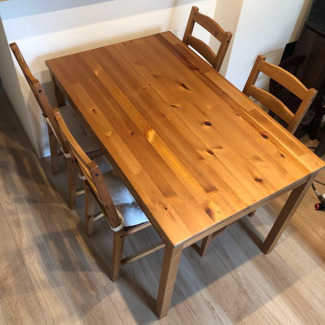 引き取り⭐︎IKEA ヨックモック JOKKMOKダイニングテーブル、チェアセット