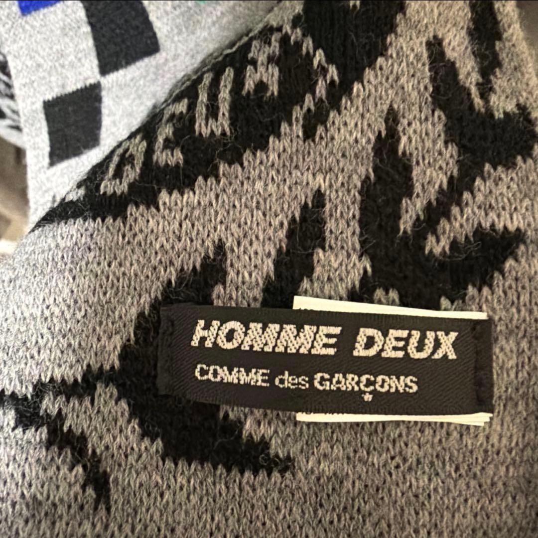 コムデギャルソン　HOMME DEUX チェック柄　マフラー 2025AW