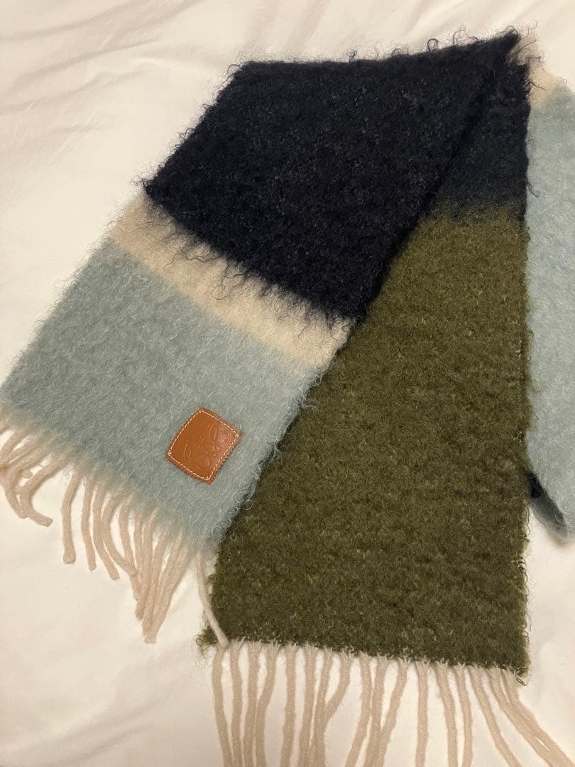 LOEWE ロエベ モヘアストライプマフラー