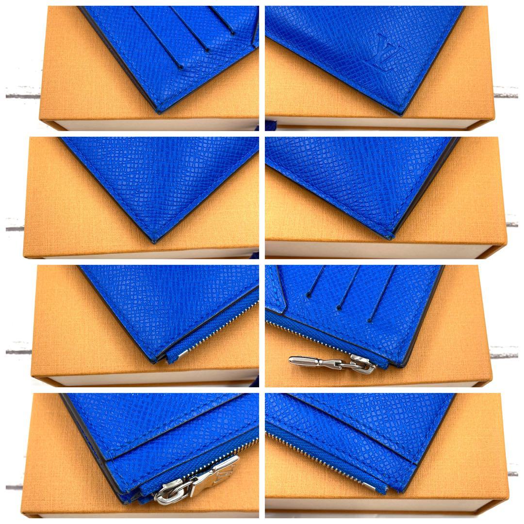 【極美品】ルイヴィトン タイガ カードホルダー フラグメントケース ブルー