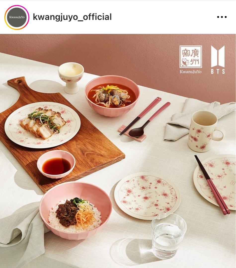 廣州窯×BTS 紅梅シリーズ 1人麺鉢セット ユンギ ホソク テヒョン