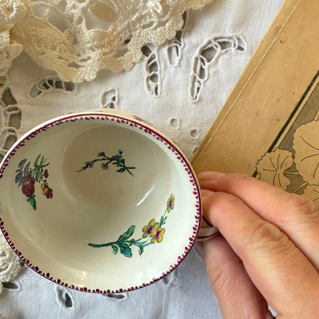 Gien フランス　ピンク　アンティーク　b 多色刷り　c&s 勿忘草