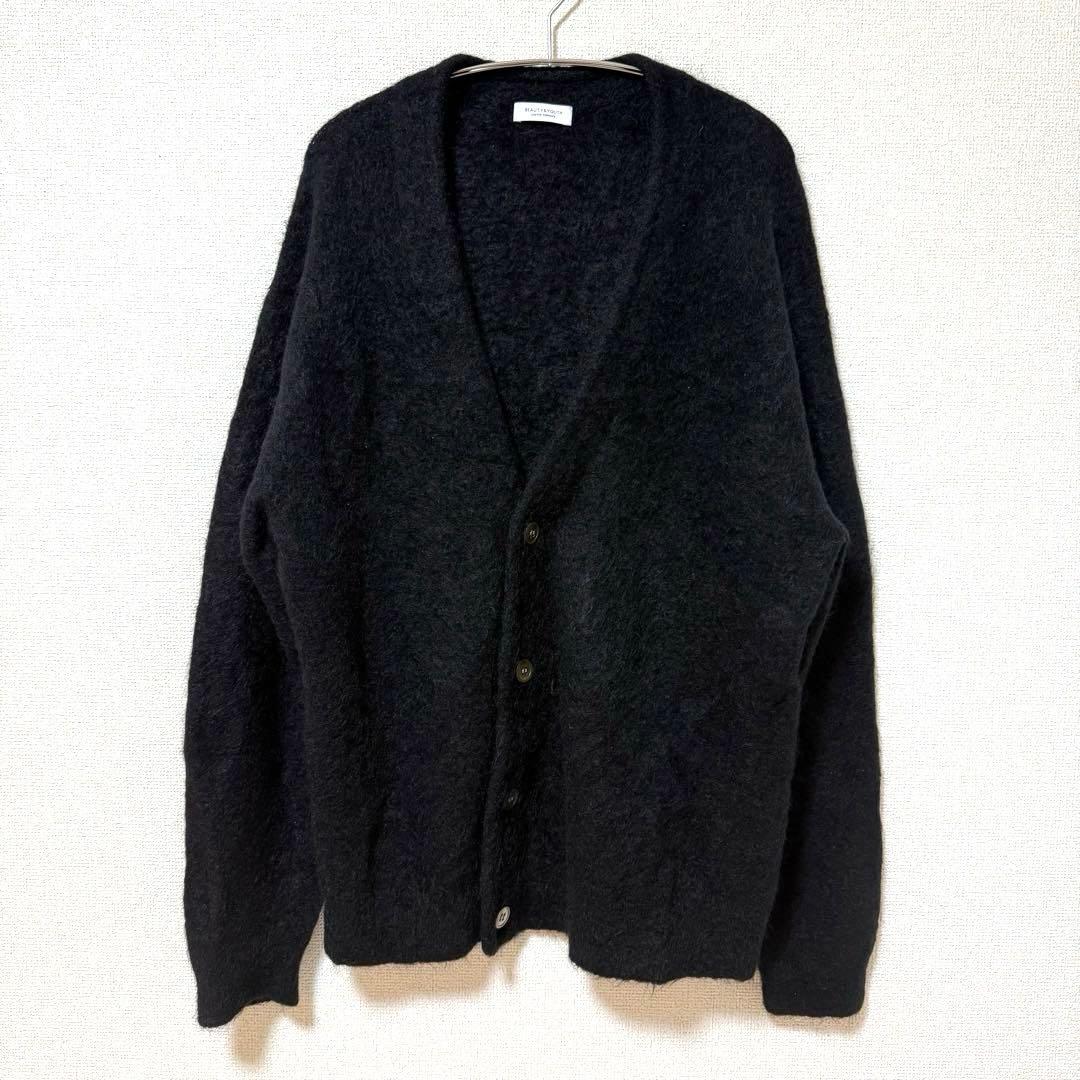 【美品】BEAUTY&YOUTH モヘヤ混 ニットカーディガン L