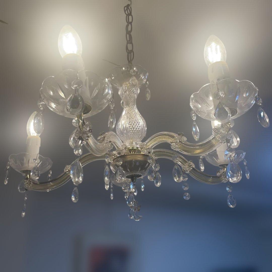 クリスタルシャンデリア 5灯