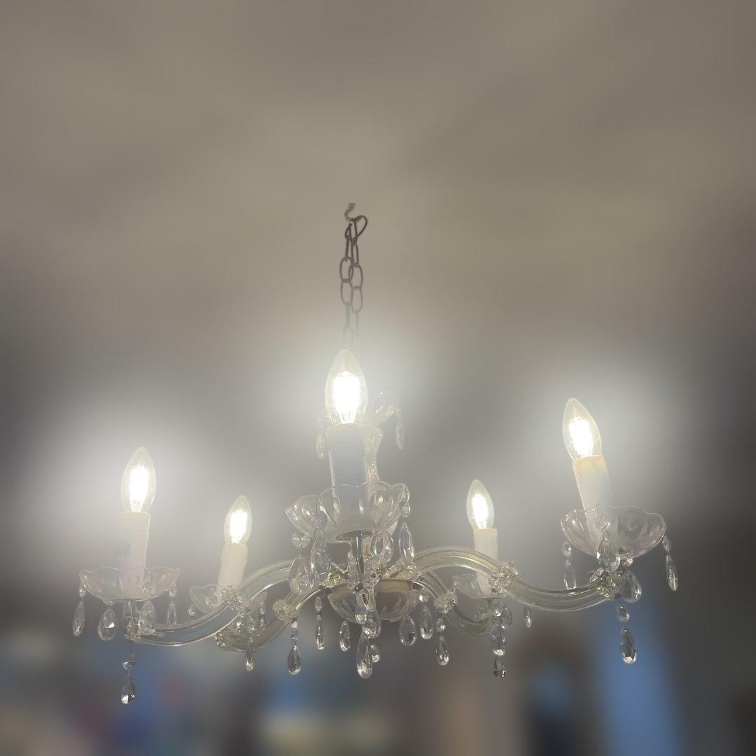 クリスタルシャンデリア 5灯