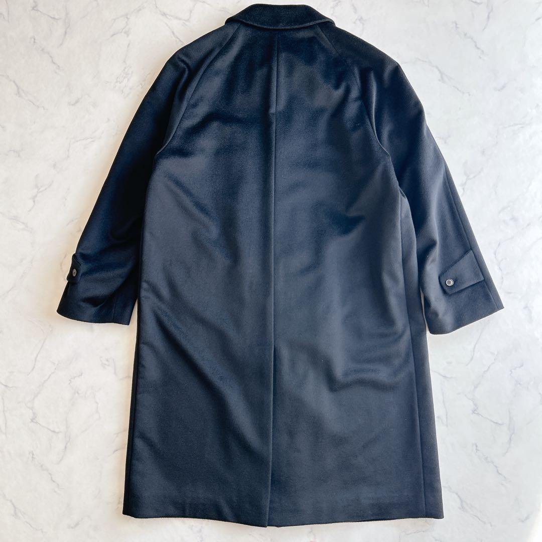 COLOMBO ピュアカシミヤ 100% ステンカラーコート ブラック