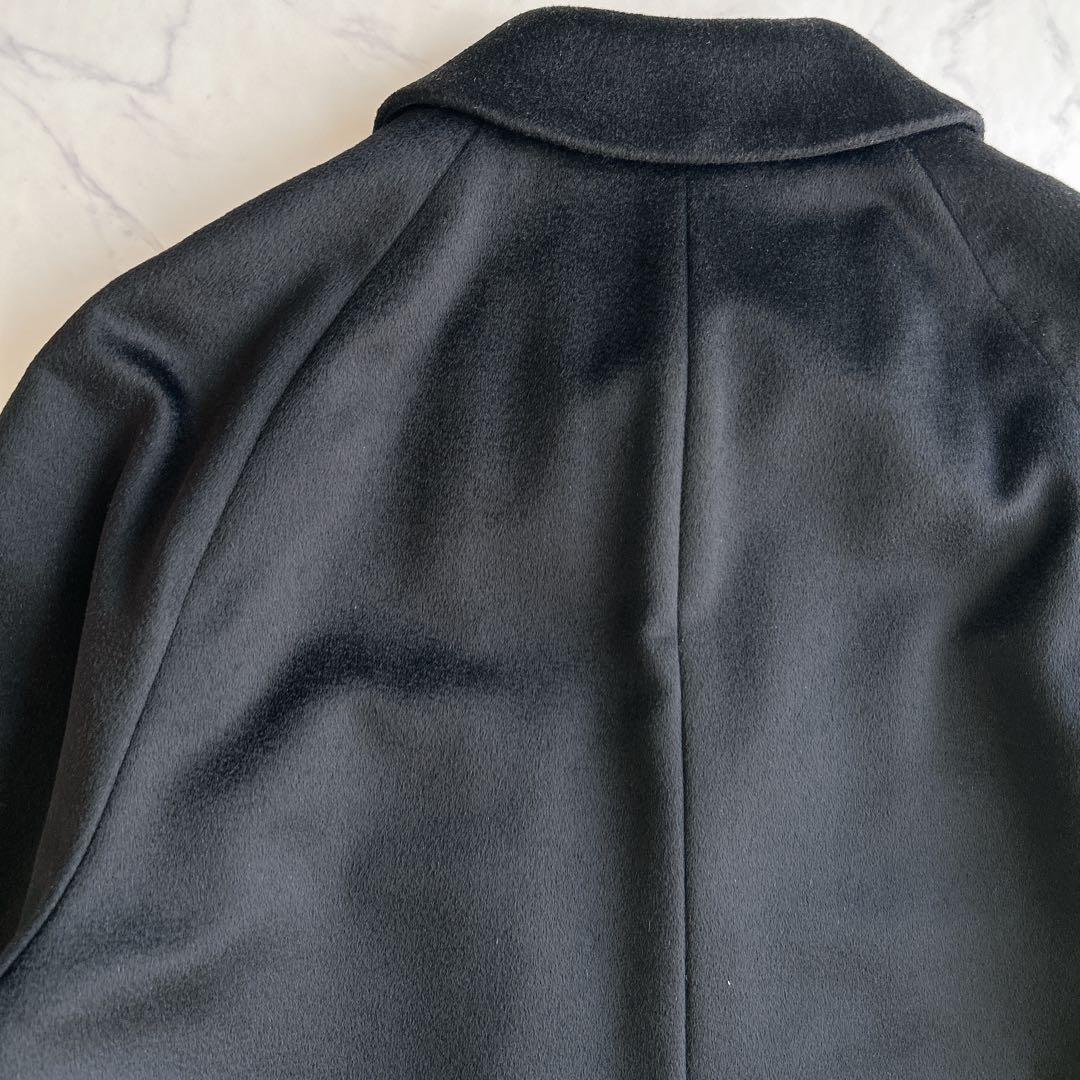 COLOMBO ピュアカシミヤ 100% ステンカラーコート ブラック