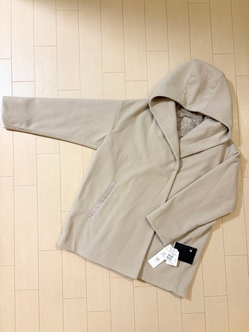 インナーダウン付きウールライクフードコート