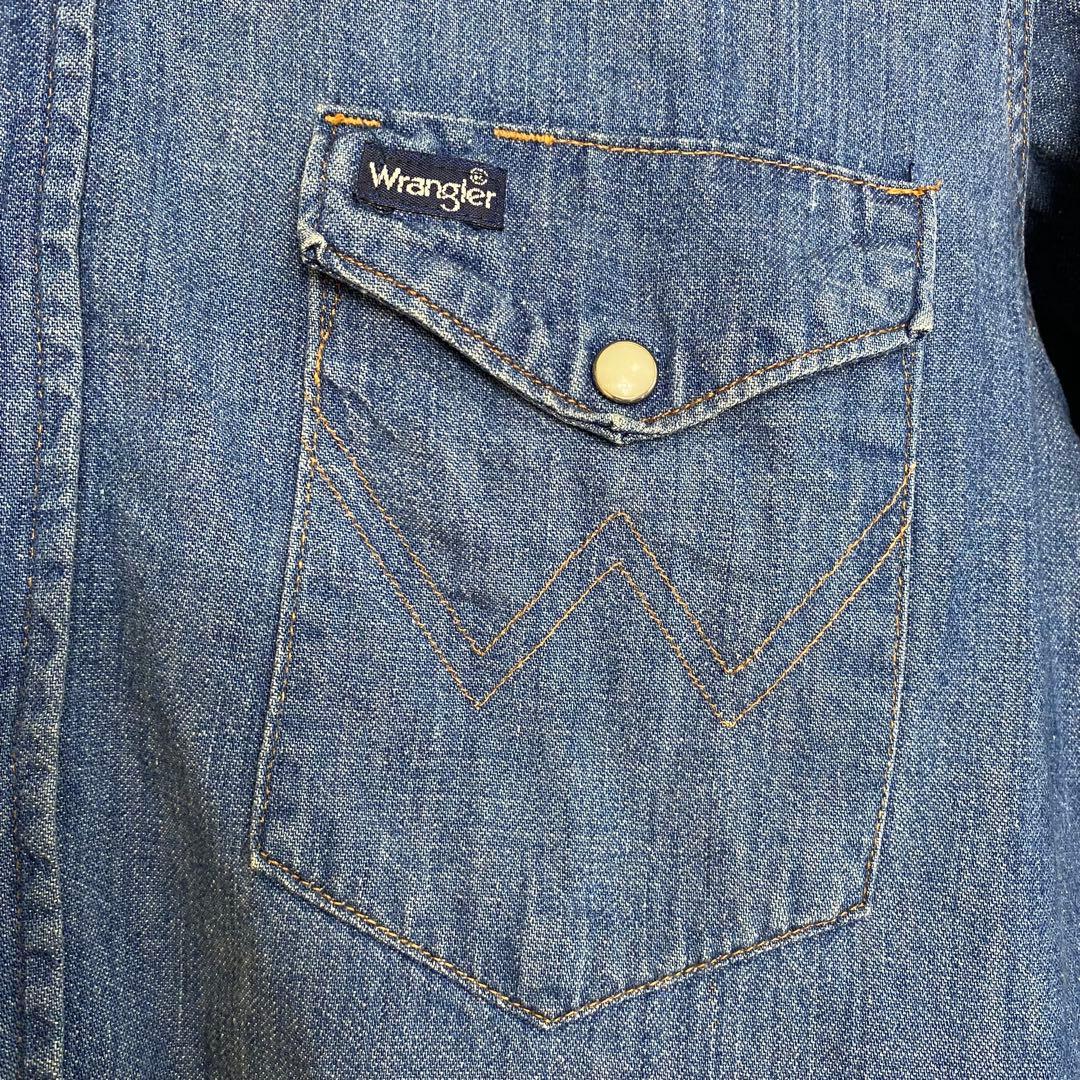 80's ラングラー ホースタグ　USA製 Mサイズ相当　デニムシャツ