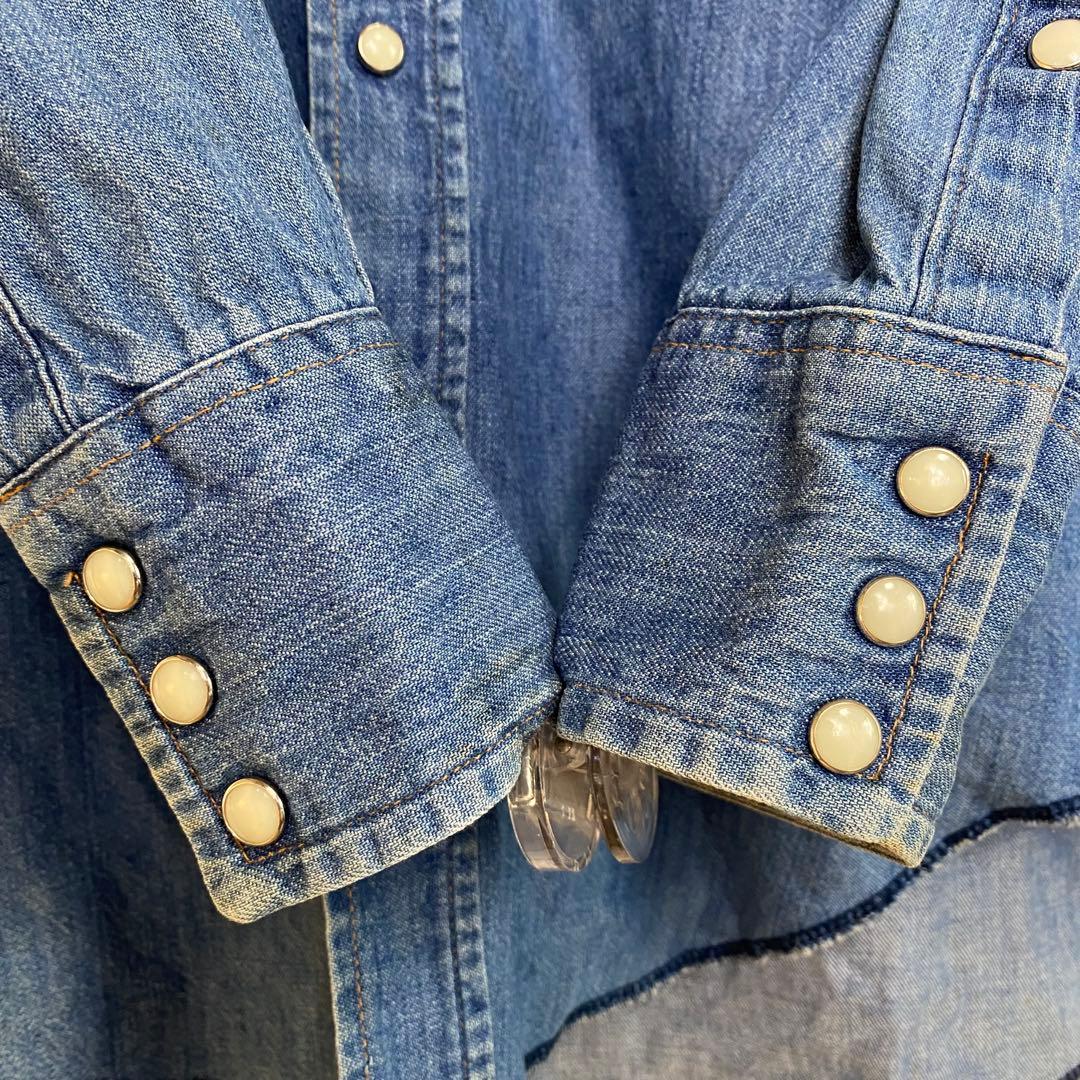 80's ラングラー ホースタグ　USA製 Mサイズ相当　デニムシャツ