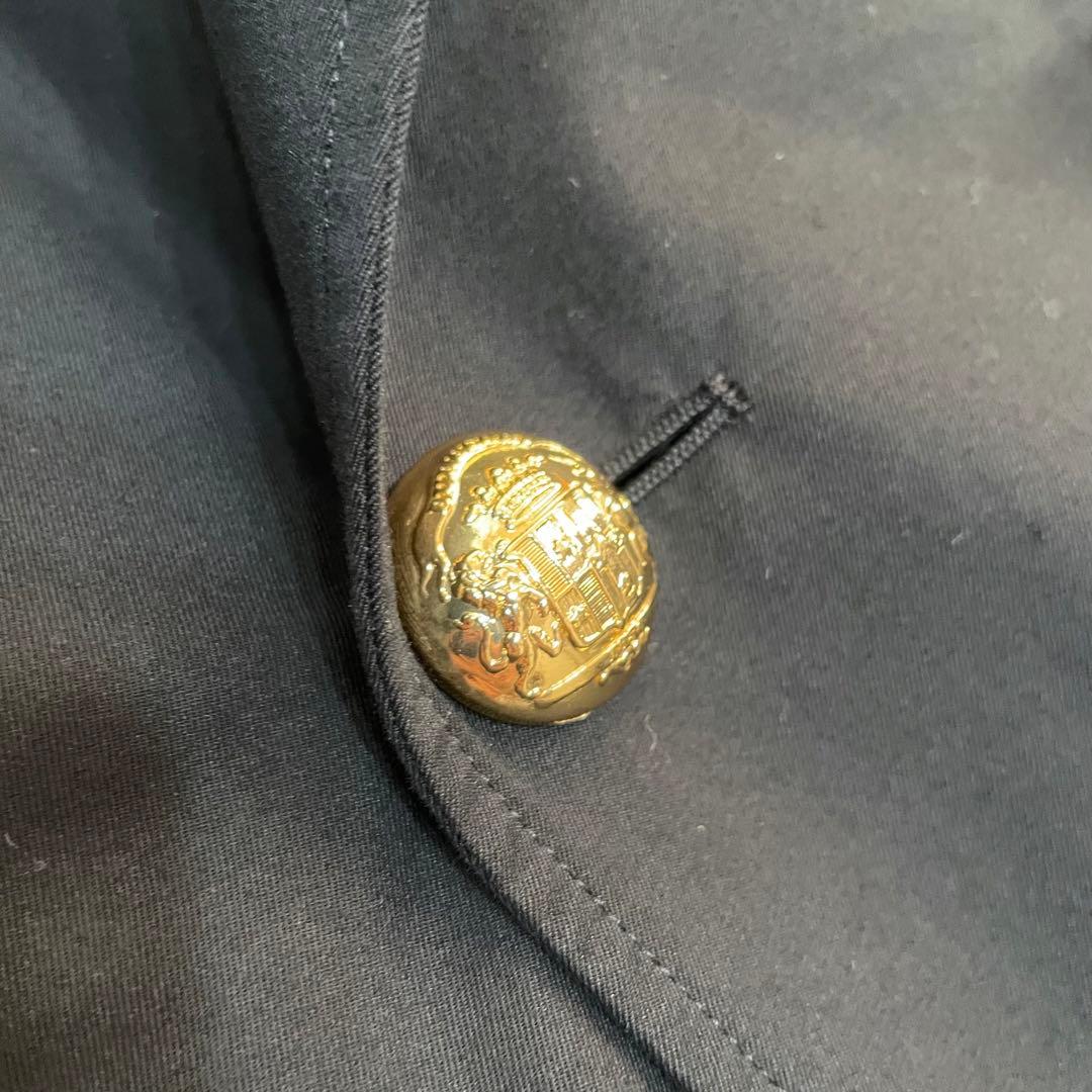 新品 BURBERRY LONDON チェック柄 ナポレオンコート 金ボタン