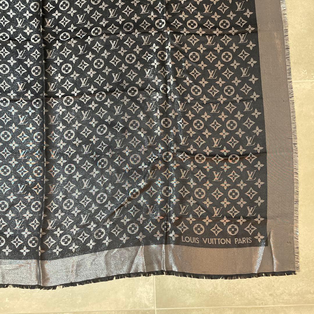 LOUIS VUITTON ルイヴィトン ストール シャイン シルバー ブラック