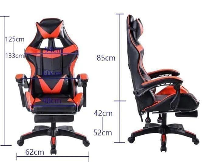 レーシングチェア 椅子 ゲーミング リクライニング クッション 赤