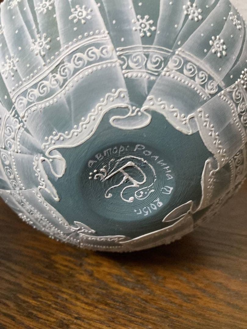 ロシア雑貨☆雪娘 起き上がりこぼし♪H18cmタチアナ作 雪の女王マトリョーシカ