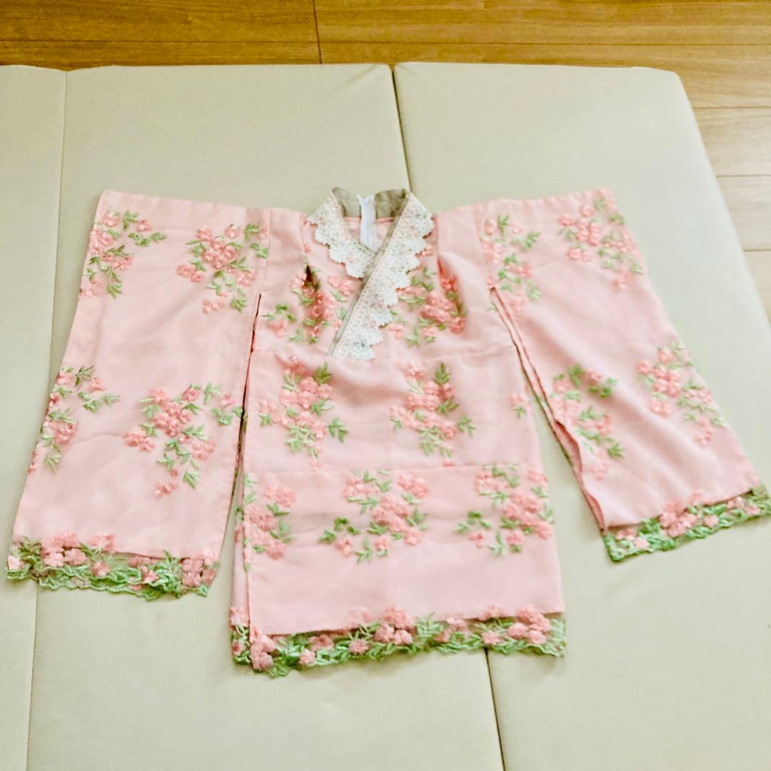 め*こ様 七五三　着物　被布　キャサリンコテージ　ピンク 花　刺繍 簡単着付け