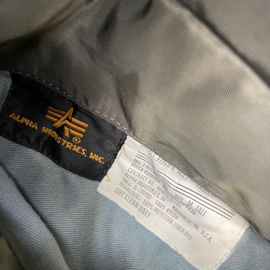 90s USA製 ALPHA アルファ MA-1 フライトジャケット Y2K