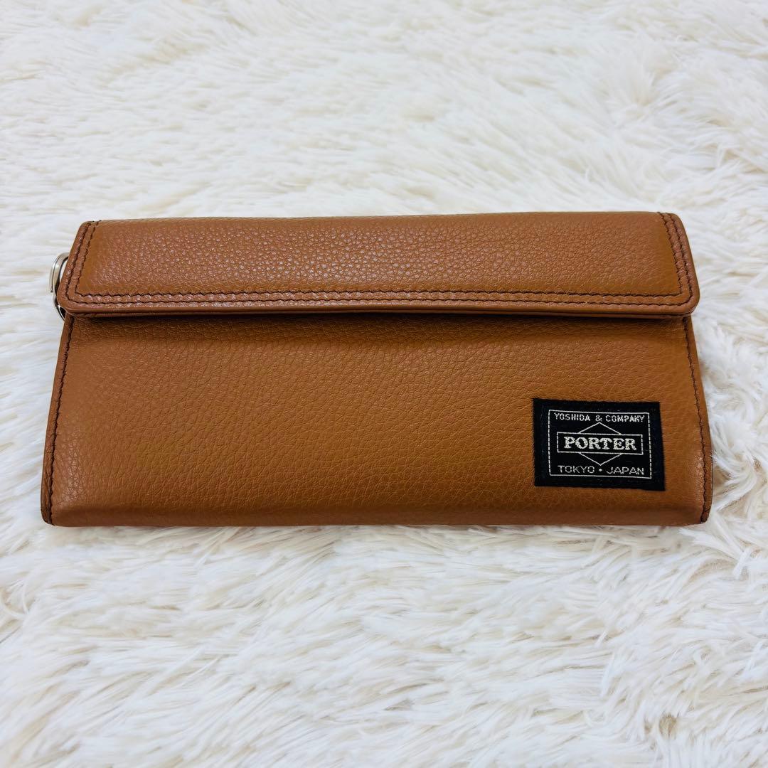 ポーター カーム ロングウォレット LONG WALLET キャメル レザー