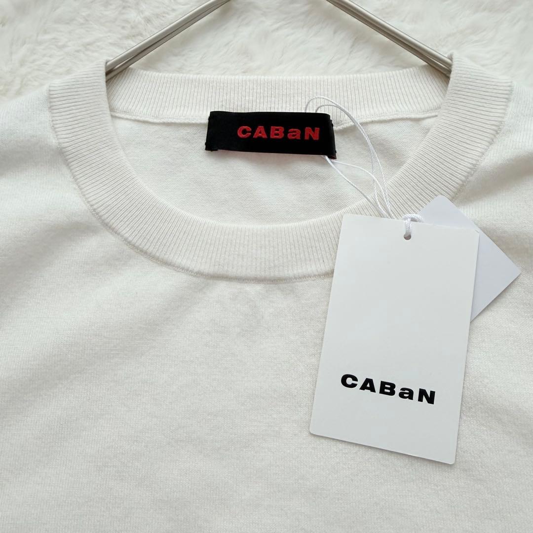 新品✨ CABaN コットンカシミヤプレーンクルーネックプルオーバー ホワイト