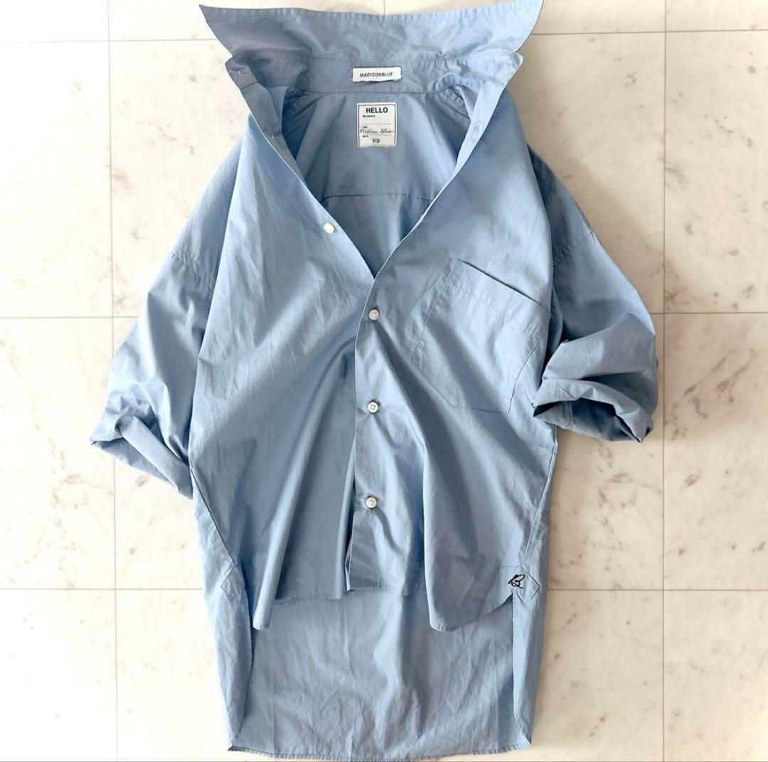 【美品】マディソンブルー/J.BRADLEY 半袖 シャツ ブルー 綿　00