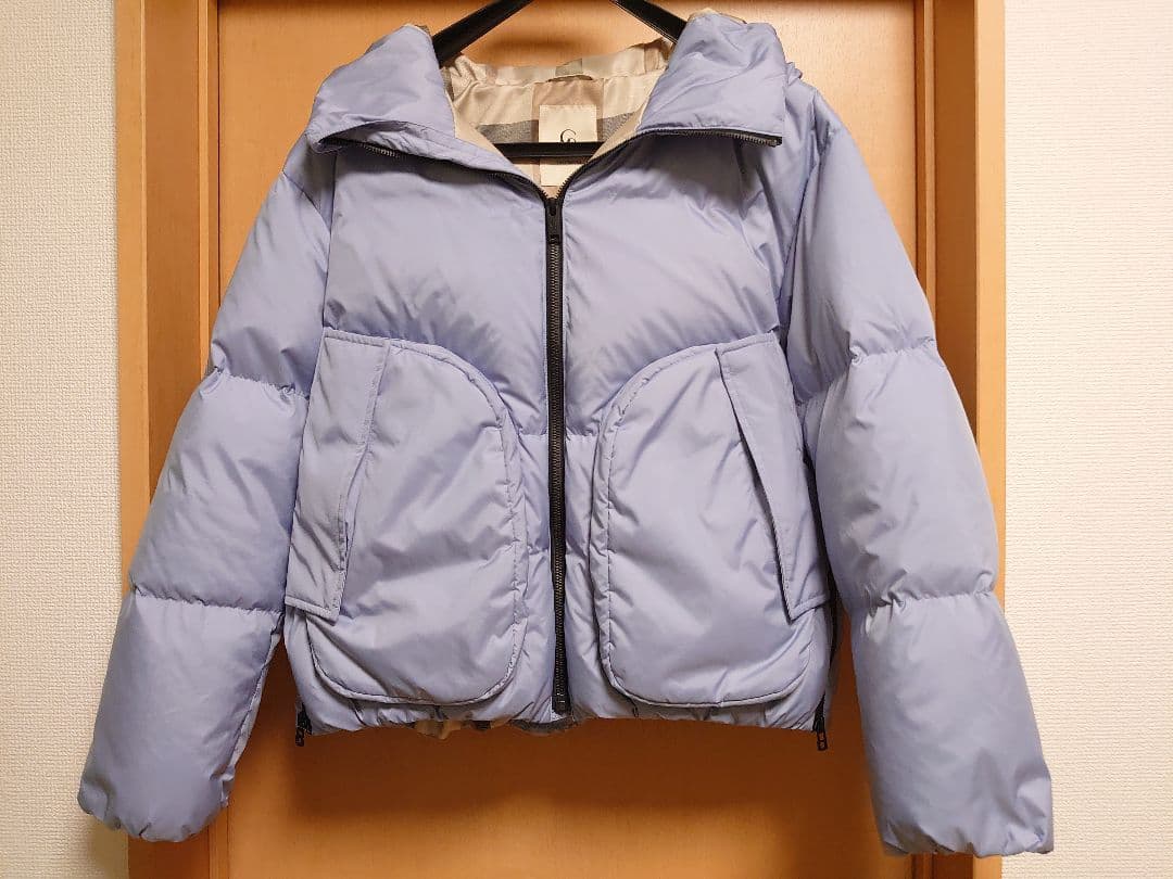 美品 クレストブリッジ ダウンジャケット 短丈 水色