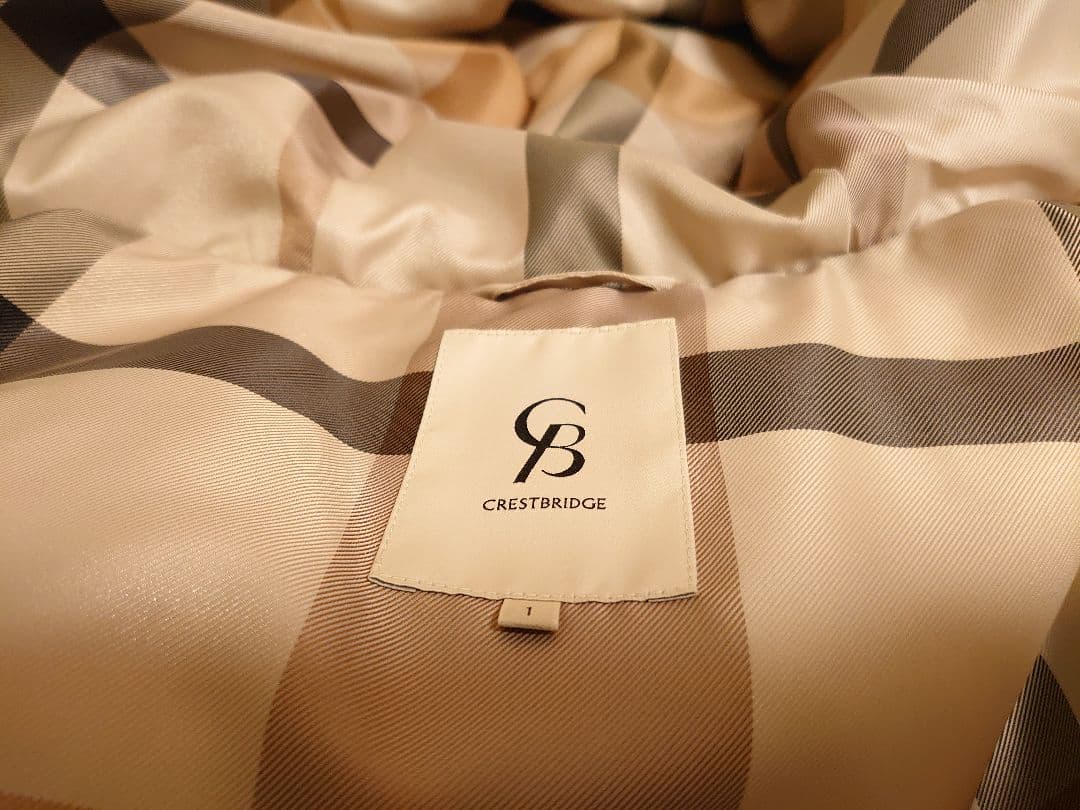 美品 クレストブリッジ ダウンジャケット 短丈 水色