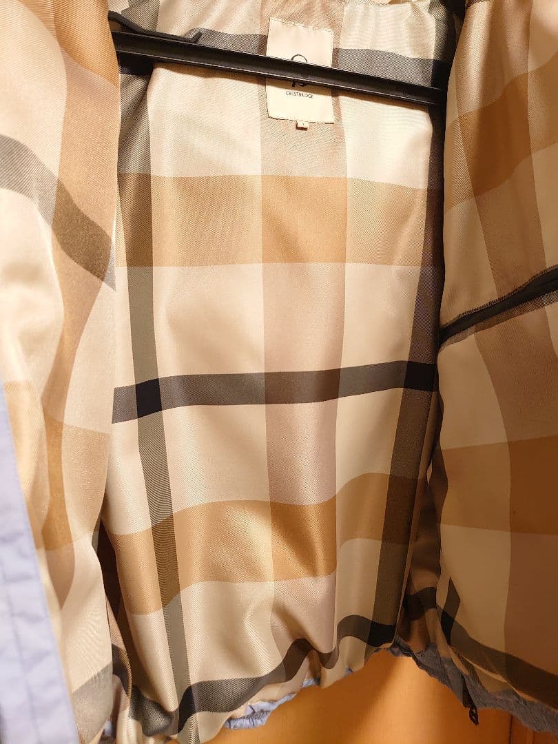 美品 クレストブリッジ ダウンジャケット 短丈 水色