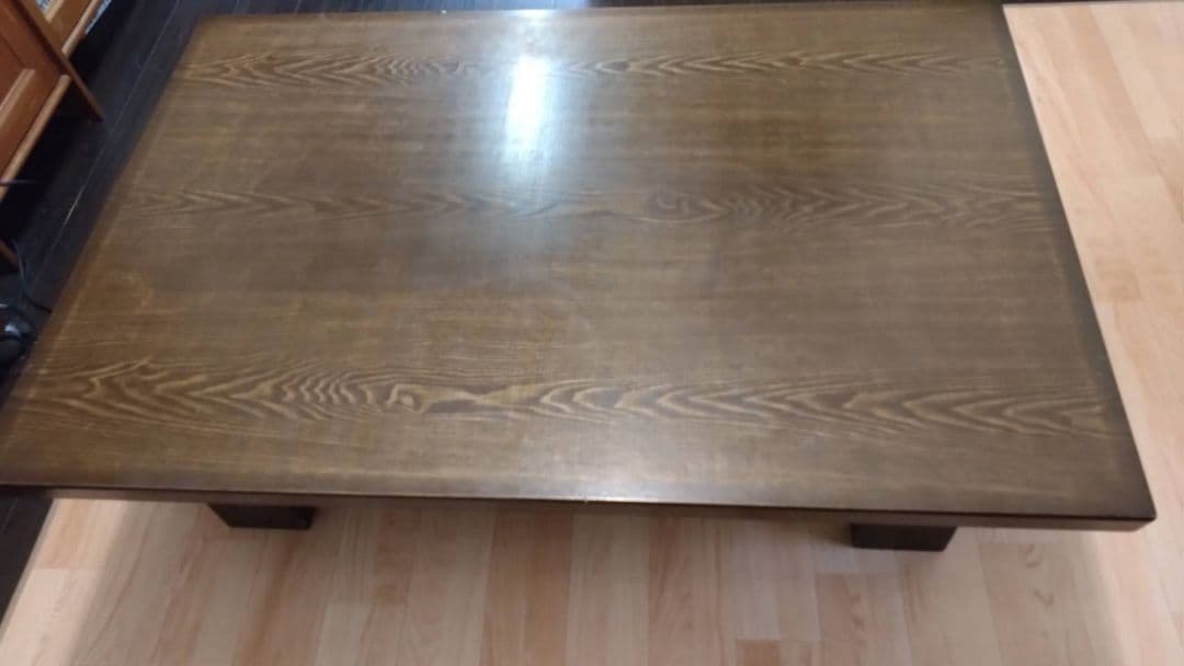 家具調こたつ　香川漆器店 一枚板　2WAY　折りたたみ