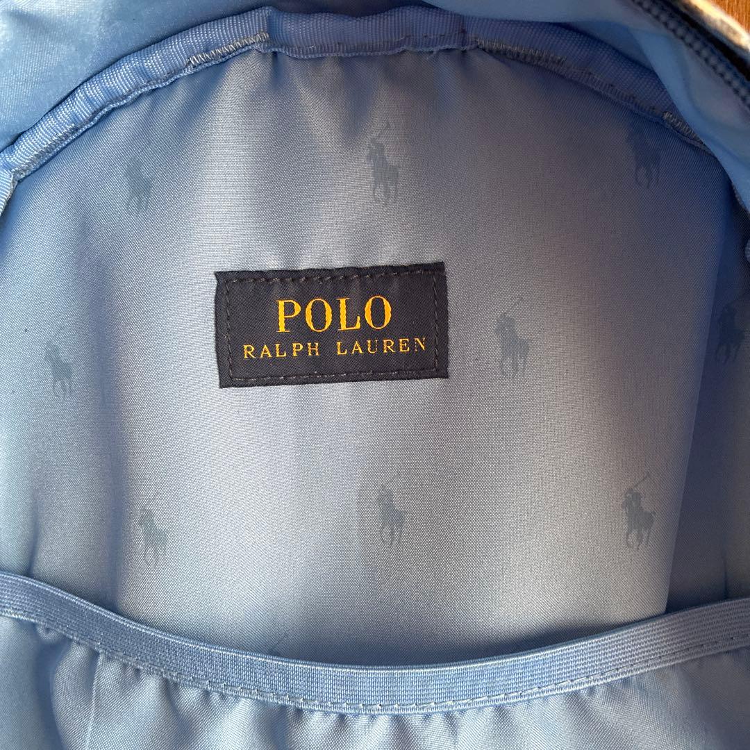 POLO RALPH LAUREN 風景柄リュック 水色
