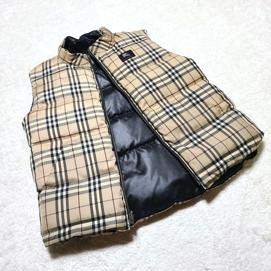 【希少】　バーバリーロンドン　リバーシブル　ダウンベスト　ノバチェック　150