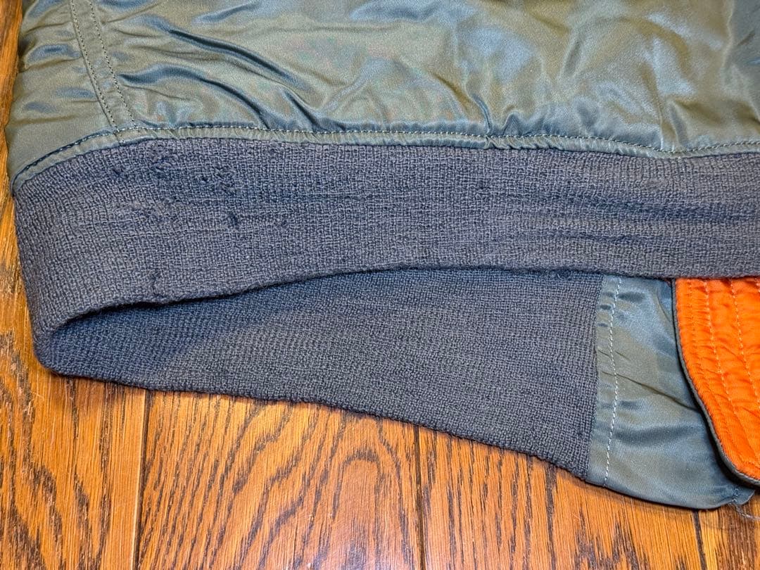 レア！★縦ステッチ70s Eタイプ GREENBRIER製 MA-1 サイズL