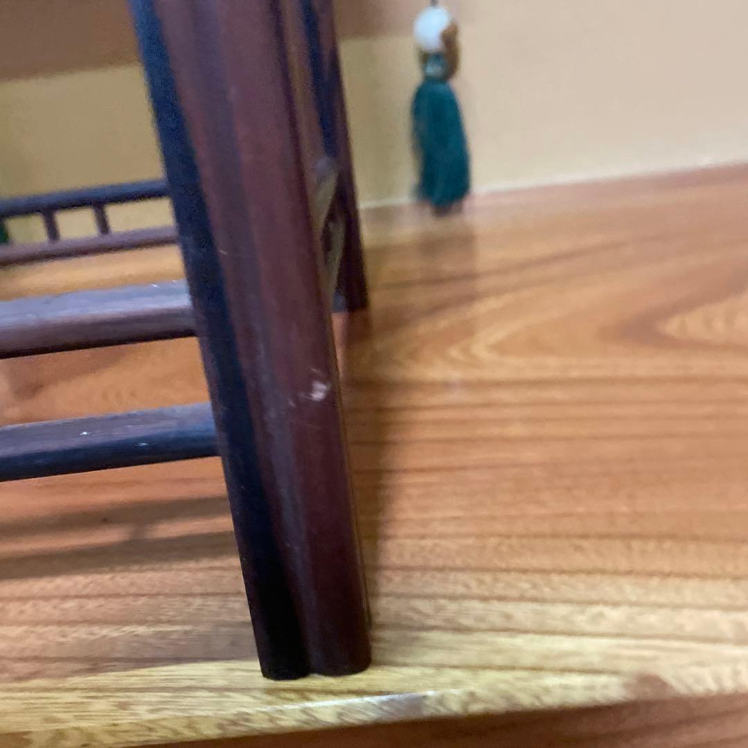 【唐木】懸崖1.1尺 盆栽台 黒檀 ビンテージ品 高卓(こうしょく)【訳あり品】