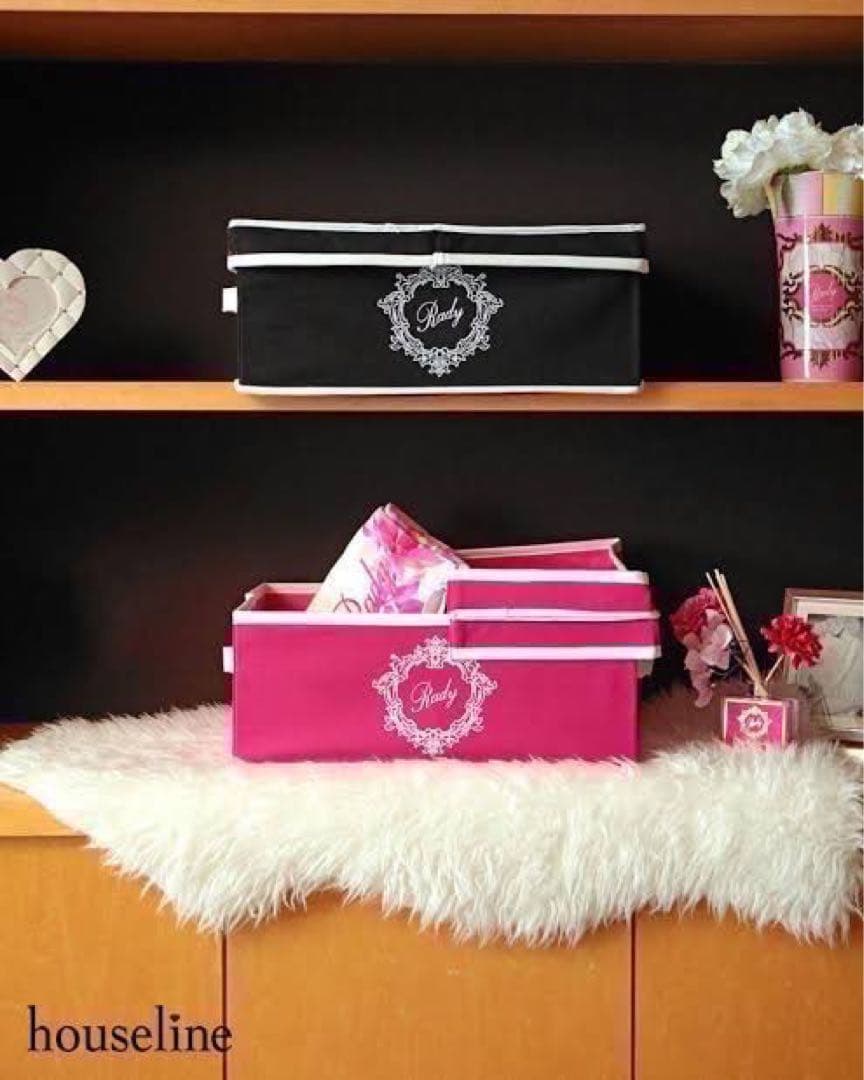 Rady 蓋付き 収納ボックス ピンク ホテルシリーズ