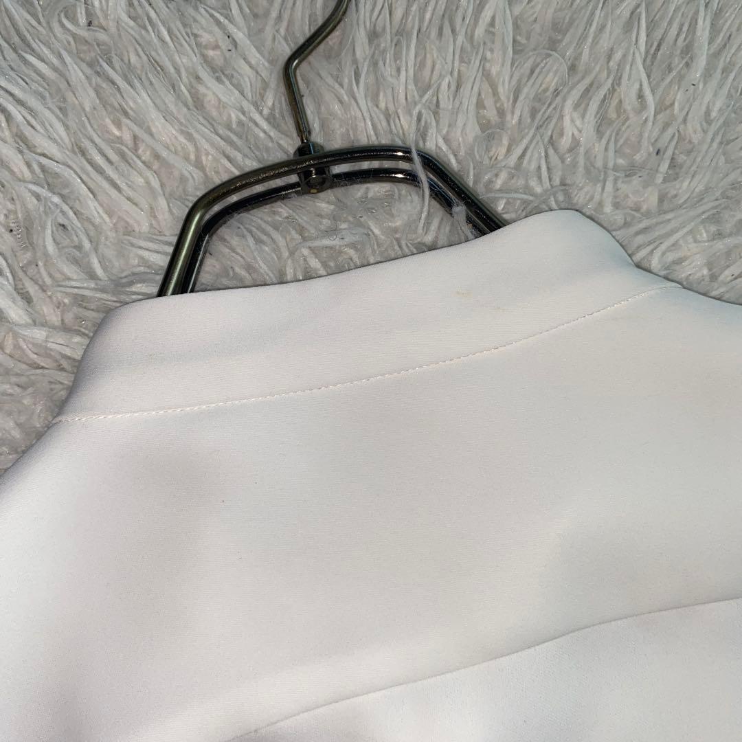 NOBLE ノーブル スクエアースリーブフロントオープンブラウス ホワイト