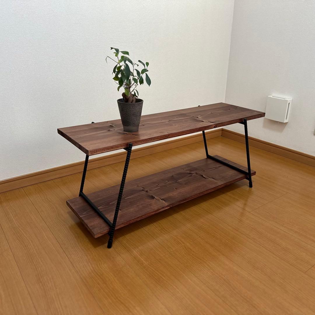 アイアンローテーブル　アイアンレッグ　ローボード　什器　キャンプテーブル　板付