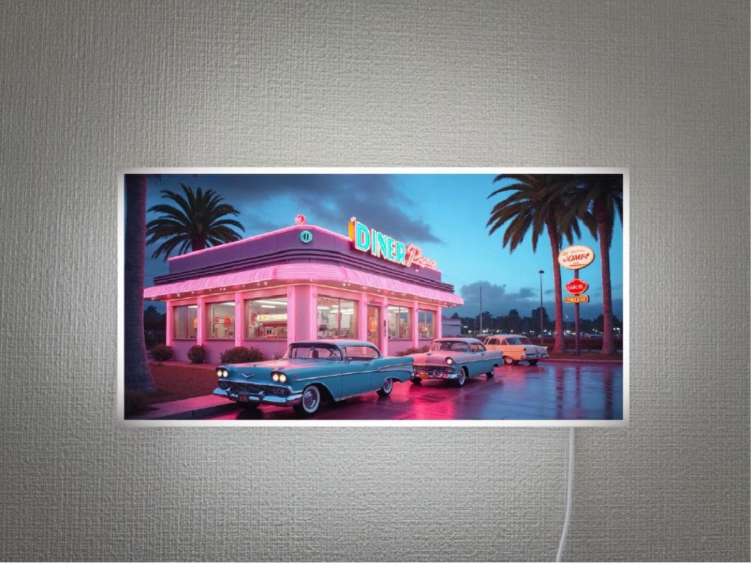 【オーダー無料】ダイナー アメリカンレトロ 照明 看板 置物 雑貨 ライトBOX