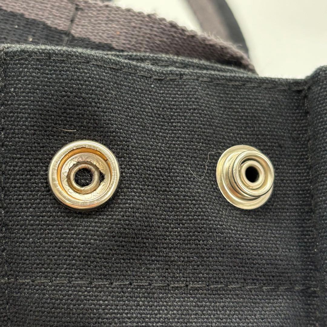 【極美品】HERMES トートPM フールトゥ キャンバス ブラック グレー