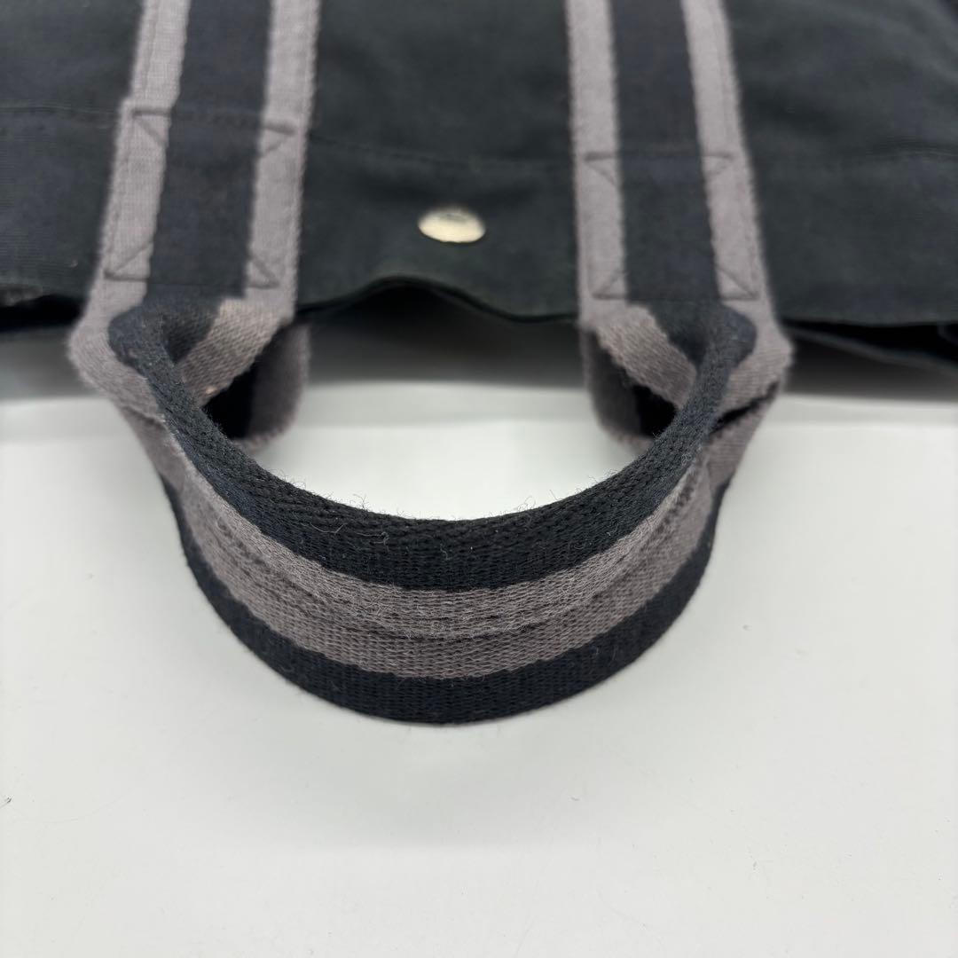 【極美品】HERMES トートPM フールトゥ キャンバス ブラック グレー