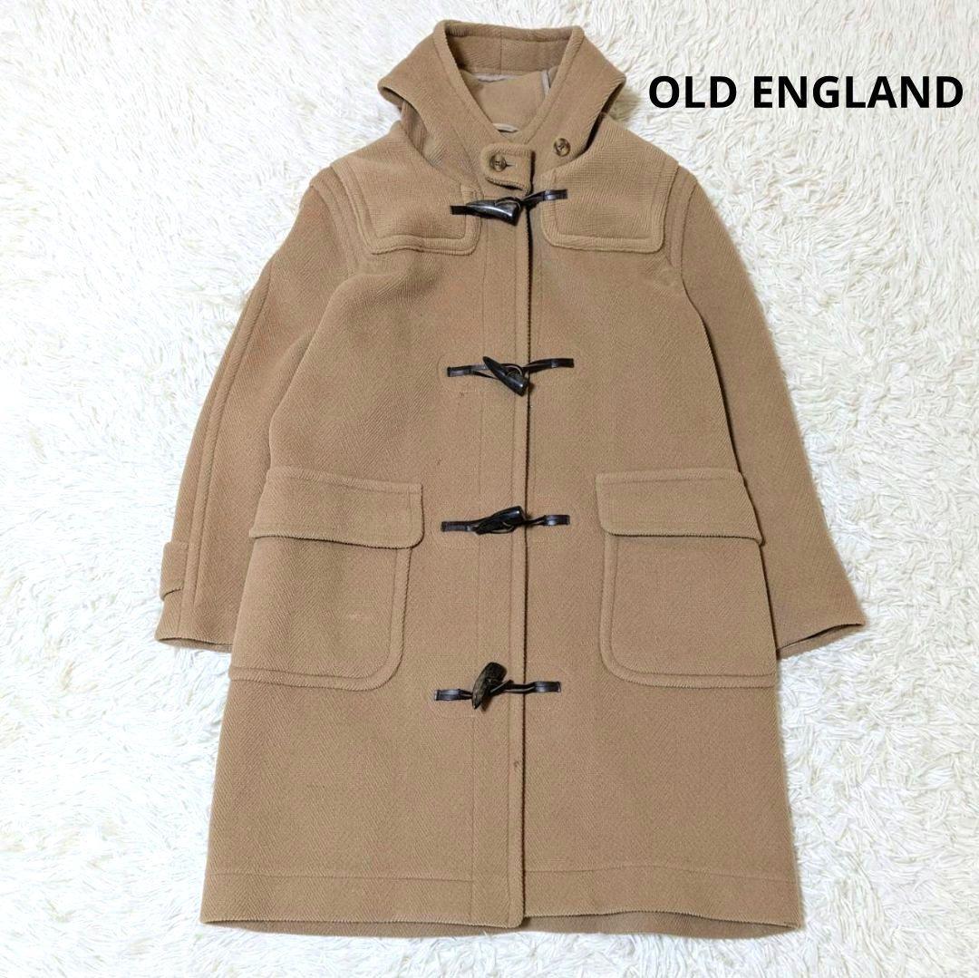 オールドイングランド ダッフルコート ヘリンボーン ベージュ M