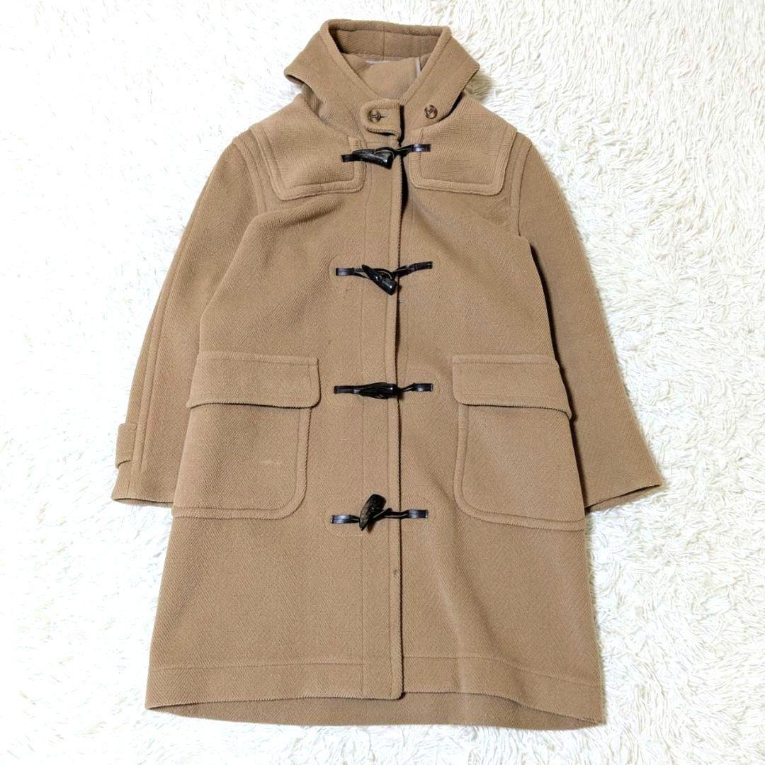 オールドイングランド ダッフルコート ヘリンボーン ベージュ M