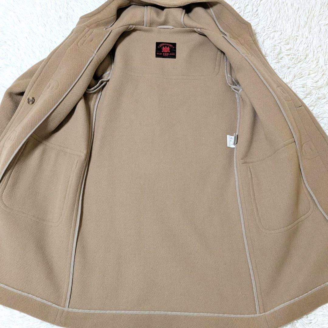 オールドイングランド ダッフルコート ヘリンボーン ベージュ M
