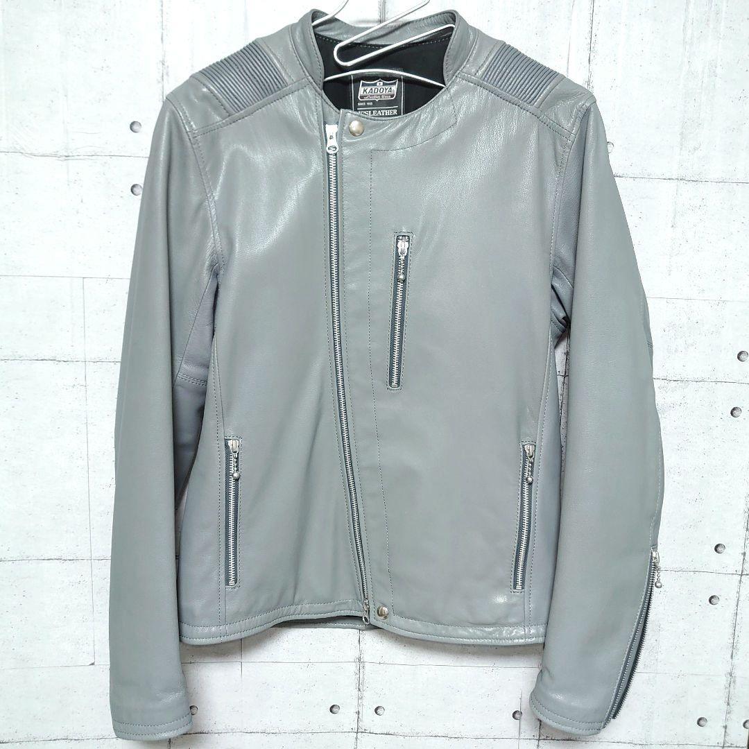 KADOYA カドヤ レザー シングルライダース FENNEL グレー