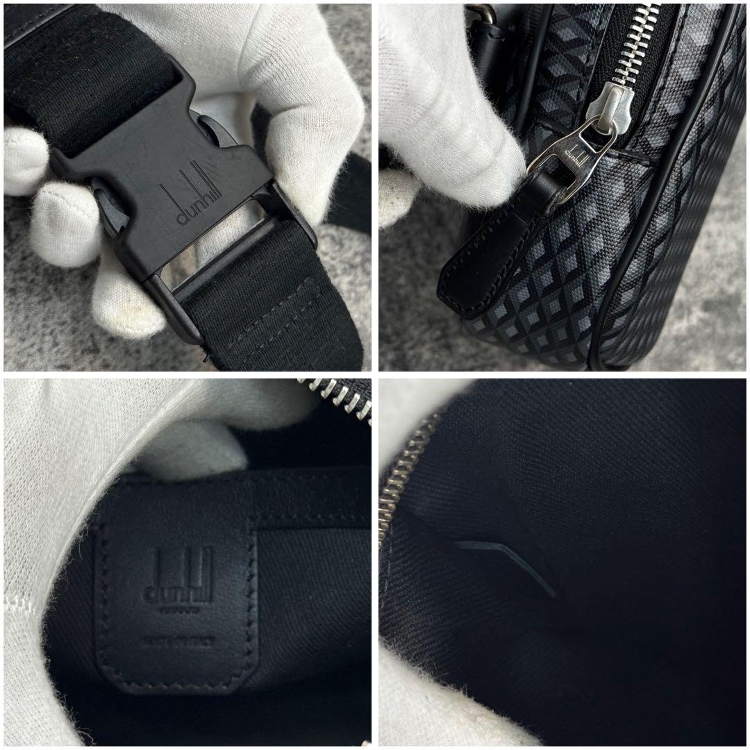 極美品 現行 ✨ダンヒル エンジンターン ショルダー ボディバッグ 総柄