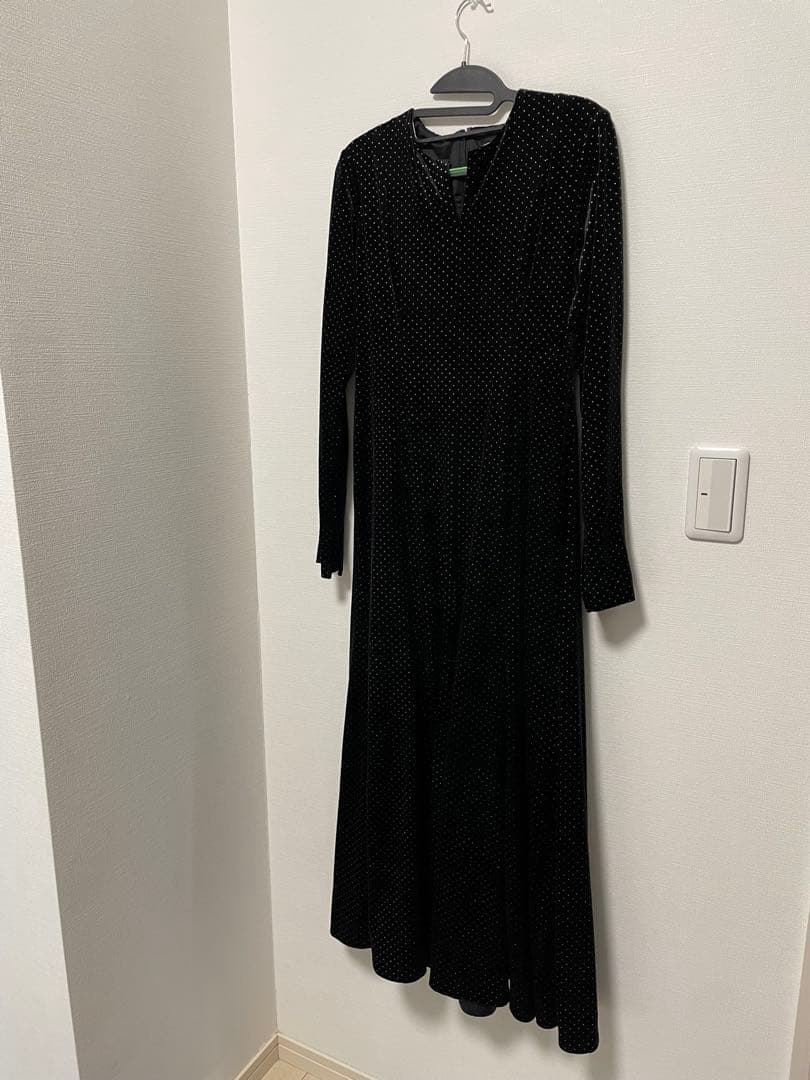 ワンピース clane VELOUR GLITTER ONEPIECE