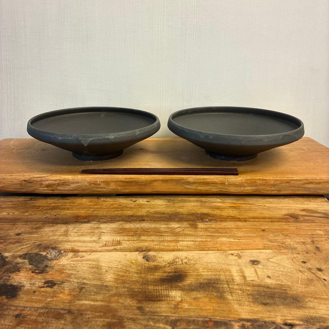 cyaco新品　陶器　陶芸作家　浅鉢2個　453