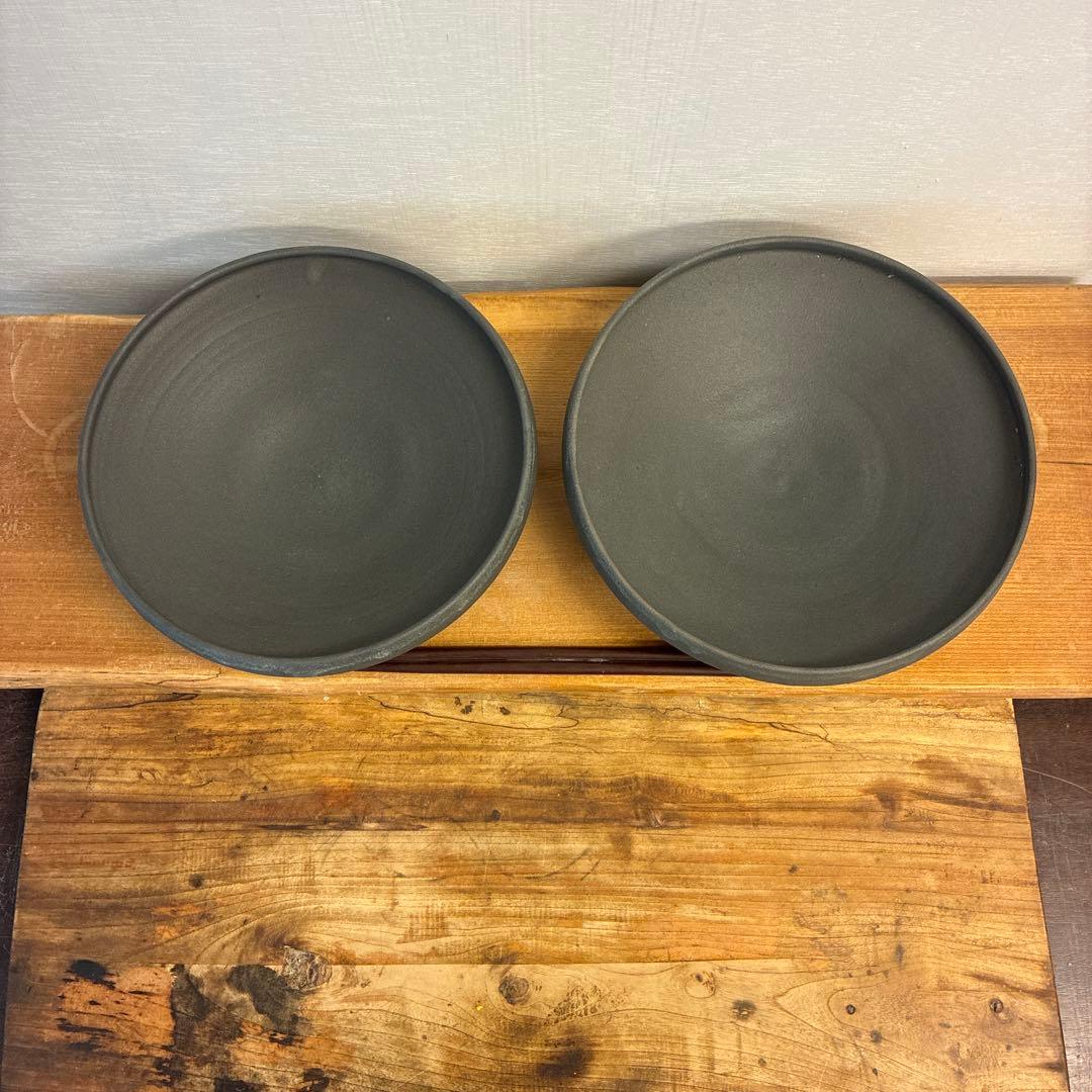 cyaco新品　陶器　陶芸作家　浅鉢2個　453